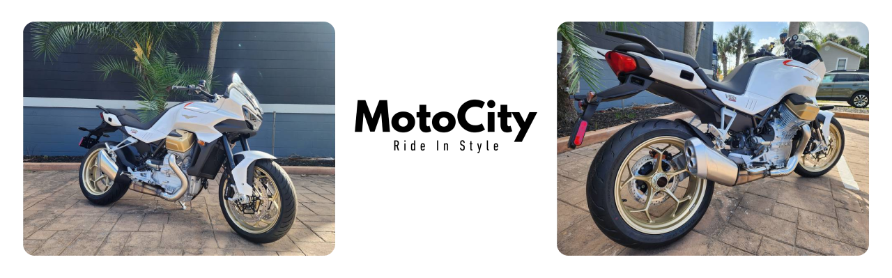 A lineup of motorcycles is available for sale at MotoCity Motoplex Daytona.
